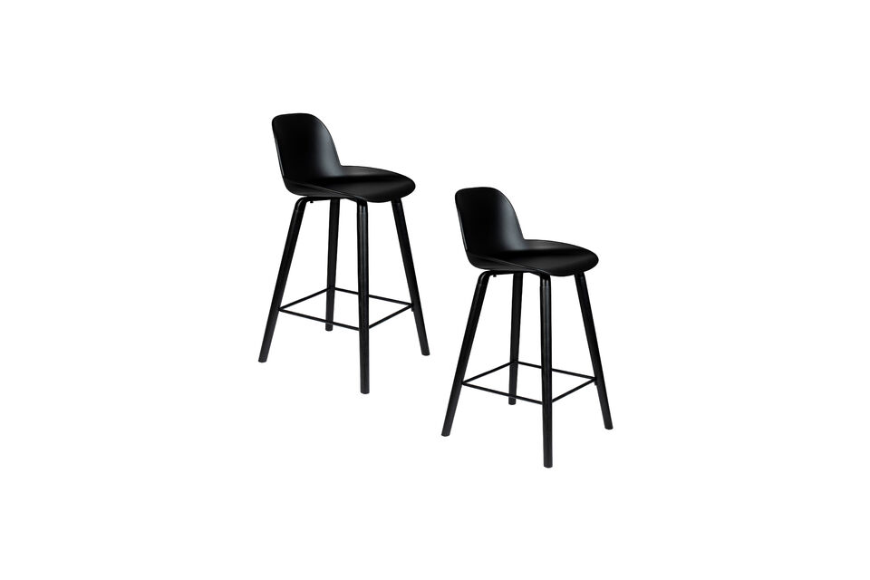 Tabouret de comptoir entièrement noir