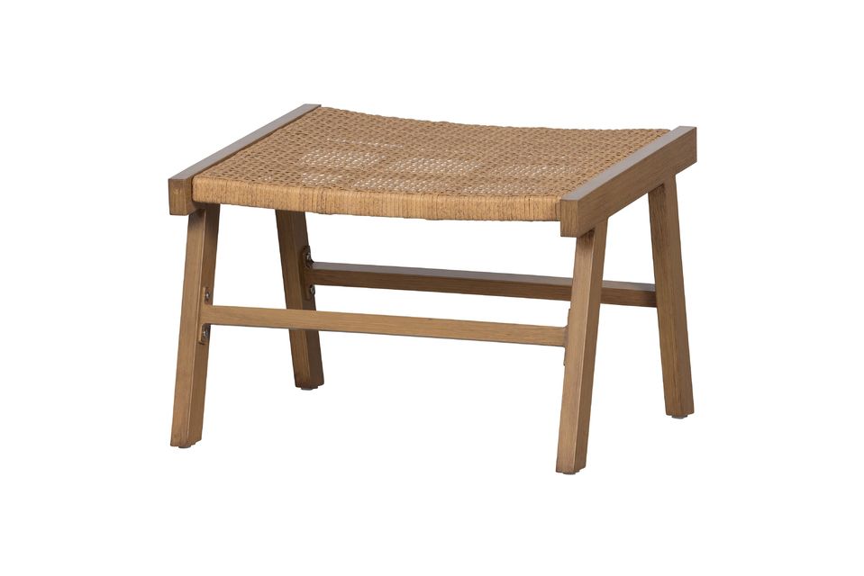 Tabouret en aluminium beige Puk Woood