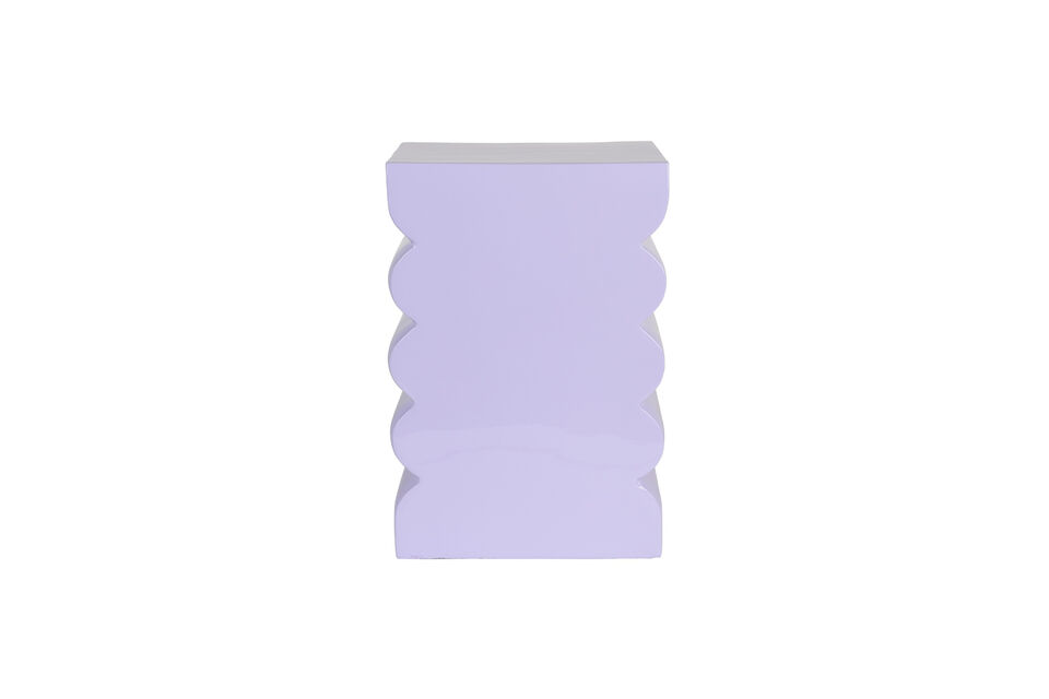 Tabouret en aluminum violet Curves Zuiver