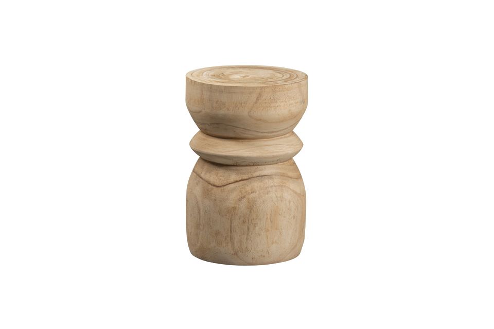 Tabouret en bois beige Bikkel Woood