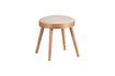 Miniature Tabouret en bois beige Laurie 1