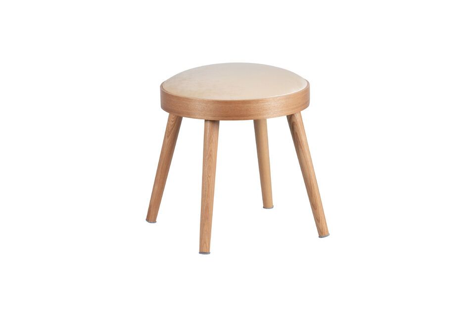 Tabouret en bois beige Laurie Woood