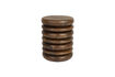 Miniature Tabouret en bois brun Disc 7