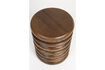 Miniature Tabouret en bois brun Disc 4