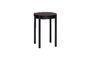 Miniature Tabouret en bois de frêne noir Oto Détouré