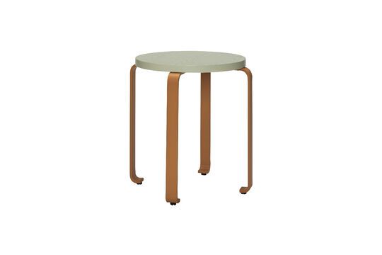 Tabouret en bois de frêne vert et orange Smile Détouré