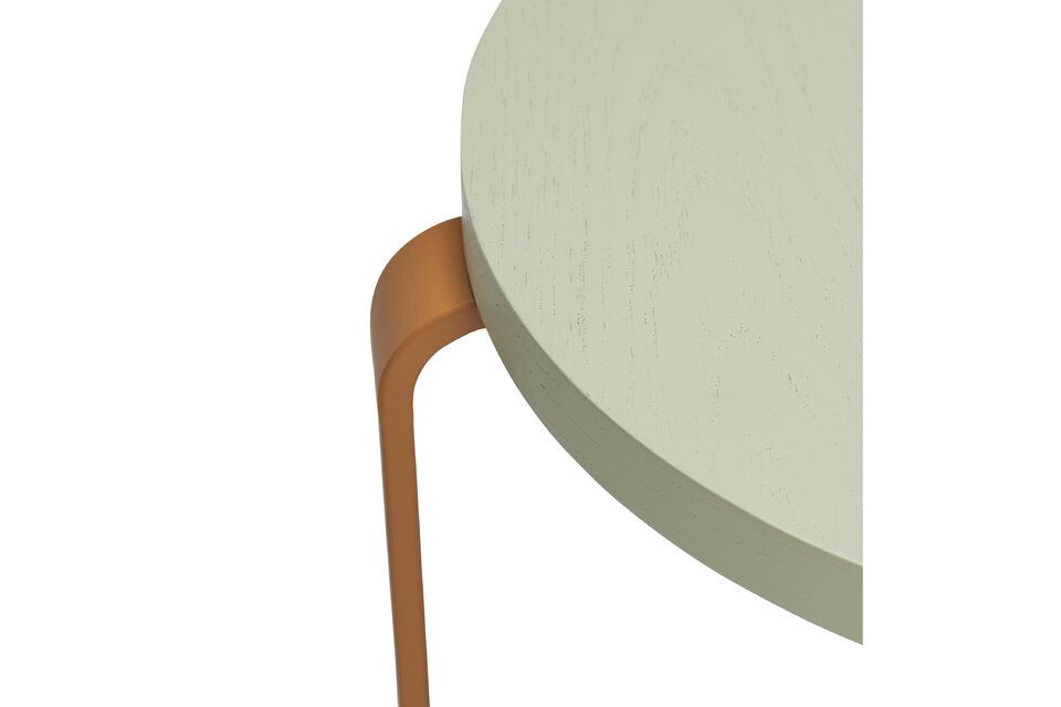 Tabouret en bois de frêne vert et orange Smile - 3