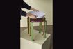 Miniature Tabouret en bois de frêne vert et orange Smile 4