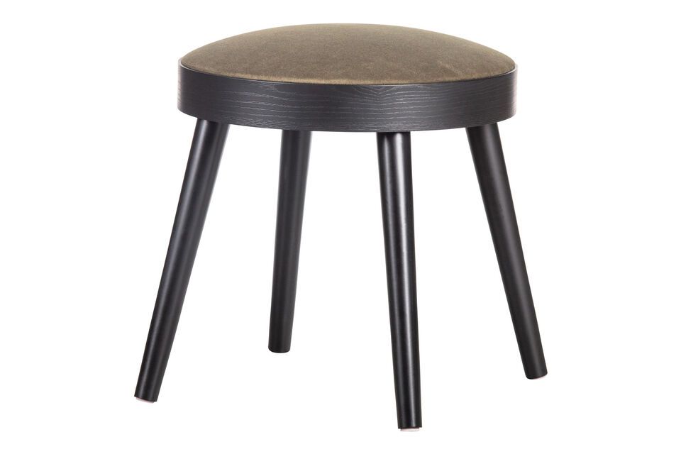 Tabouret en bois noir Laurie Woood