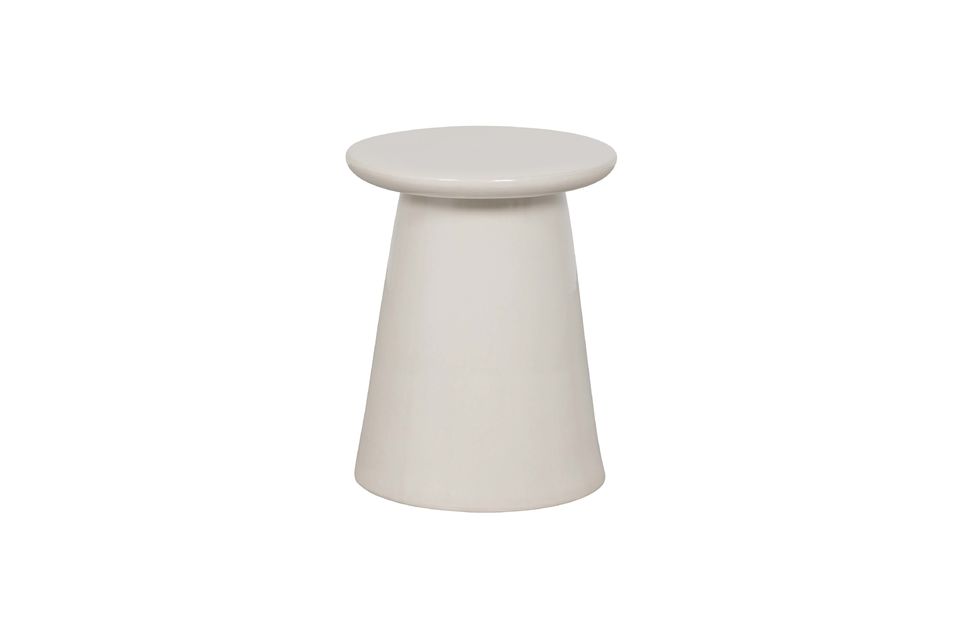 Joli tabouret blanc en céramique