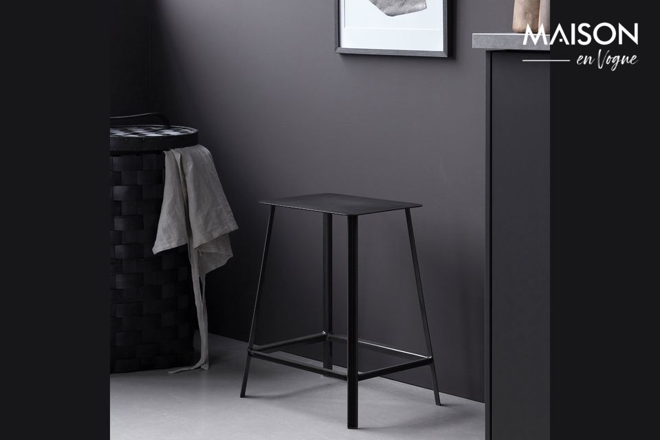 Tabouret en fer gris foncé Rag House Doctor