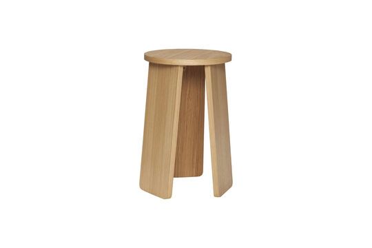 Tabouret en placage de chêne clair Tripler 