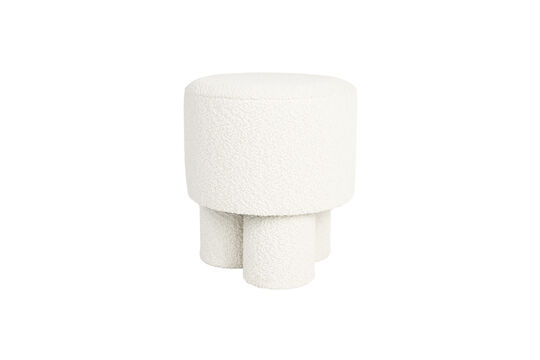 Tabouret en tissu blanc Marcos Détouré