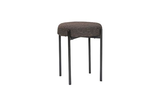 Tabouret en tissu noir Silo