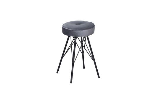 Tabouret en velour asohalt Bella