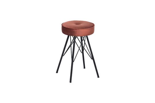 Tabouret en velour rouge Bella