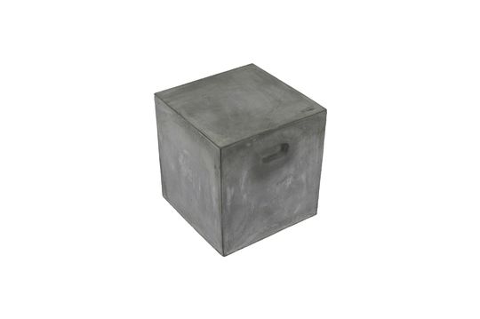 Tabouret Fiberflex cubique gris foncé