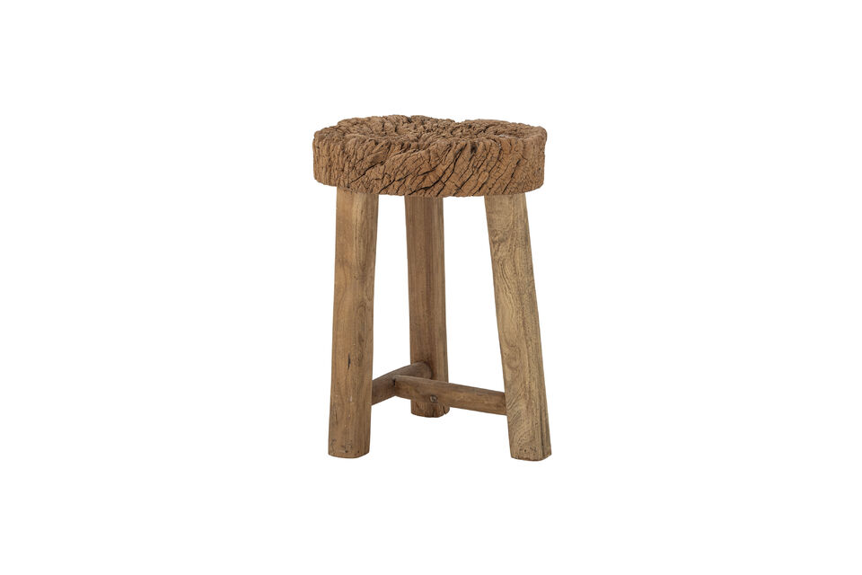 Tabouret Ø33xH46 cm en bois de récupération naturel Delray Bloomingville