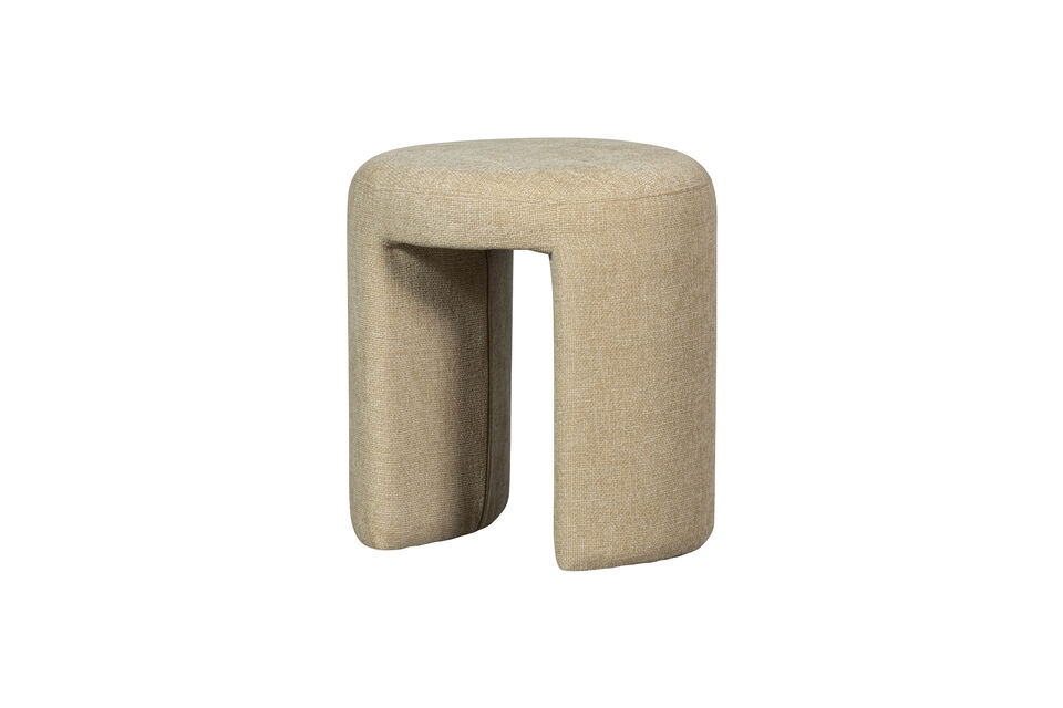Tabouret rembourré chenille naturel Charlie Woood