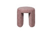 Miniature Tabouret rembourré en chenille blush Charlie 4