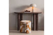 Miniature Tabouret rembourré tissu structuré Caramel CHARLIE 2
