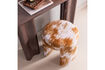 Miniature Tabouret rembourré tissu structuré Caramel CHARLIE 3