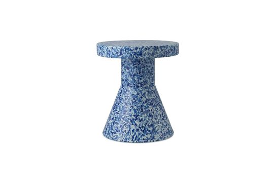 Tabouret-table d'appoint bleu Bit