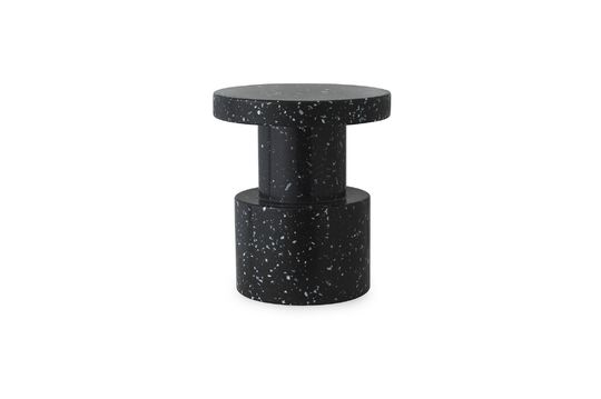 Tabouret-table d'appoint noir Bit