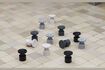 Miniature Tabouret-table d'appoint noir Bit 3