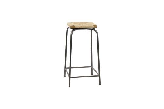 Tabouret Troquet en métal et rotin Détouré