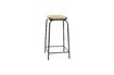 Miniature Tabouret Troquet en métal et rotin 1