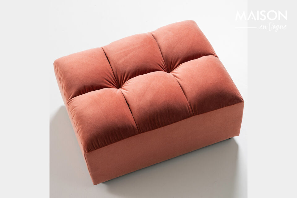 Taburete alegre Diseño lujoso y único Tapizado en terciopelo con un elegante aspecto lavado Al 48