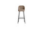 Miniatura Taburete de bar 80 cm terciopelo caqui VOGUE Clipped
