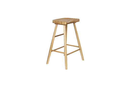 Taburete de madera beige Vander