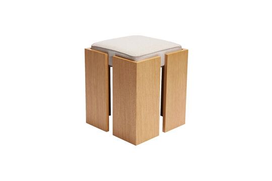 Taburete de madera gris Forma