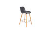 Miniatura Taburete de mostrador 65 cm gris oscuro y madera Albert Kuip 4