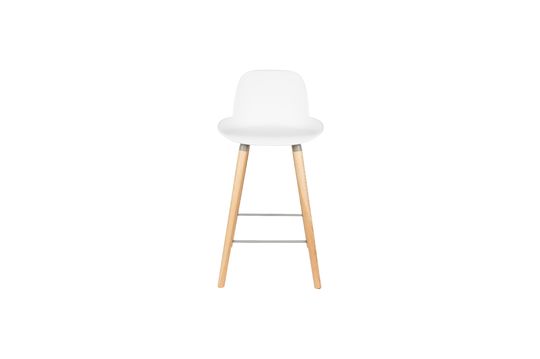 Taburete de mostrador Benson blanco Clipped