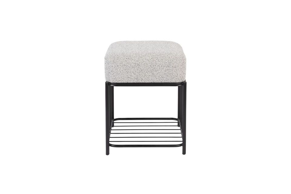 Descubra la comodidad y la sencillez con nuestro taburete de tela gris Milou