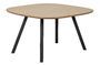 Miniatuur Tafel 130x130 in beige massieve eik met vierkante poten Tablo Productfoto