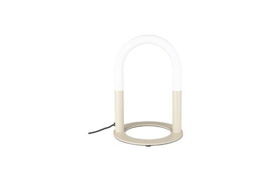 Zie de productbeschrijving tafellamp in beige ijzer Arch Tafellamp in beige ijzer Arch