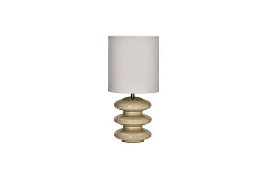Tafellamp L van glas zandkleur en katoen HDStep Productfoto