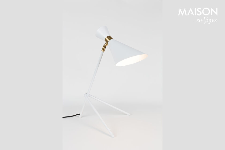  
De goudkleurige messing details op deze lamp geven een chic detail