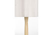 Miniatuur Tafellamp van naturel rubberwood en jute Scallop 5