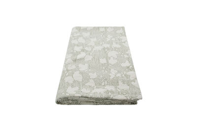 Tagesdecke 250x250 cm Baumwolle Cremeweiß und Khaki HDMori