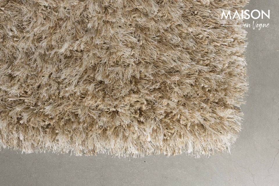 Tapis 160x230 cm en laine beige Hairy - 7