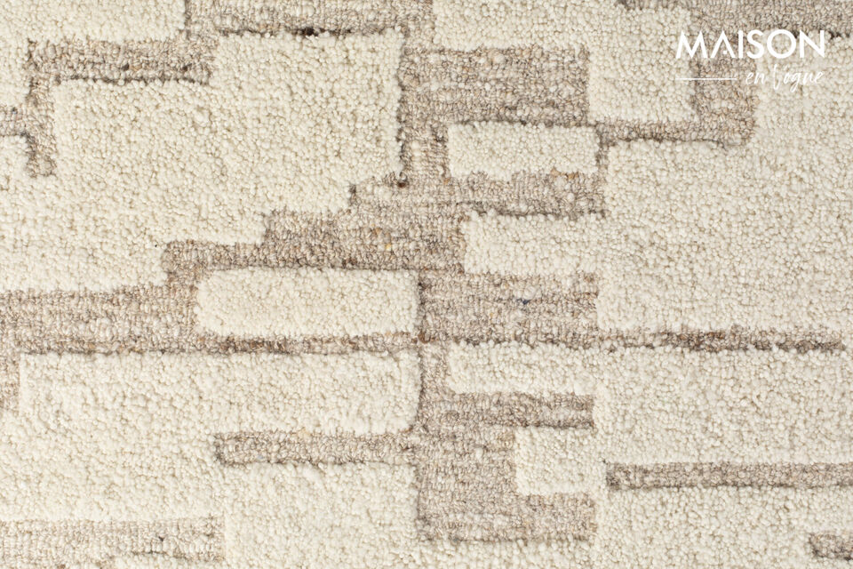 Tapis 160x230 cm en laine beige Hills - 16