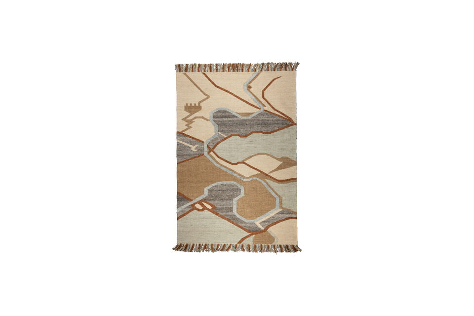 Tapis 160x230 cm en plastique recyclé orange Saigon Zuiver