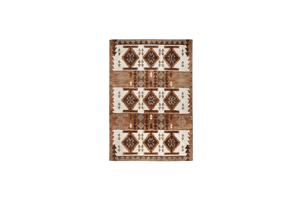 Tapis 160x230 cm en polyester rouge Maron DutchBone