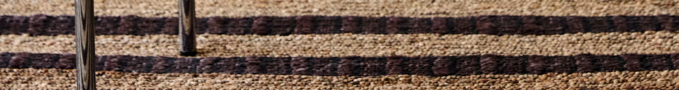 Mise en avant matière Tapis 160x230 cm Jute Marron et Naturel Block