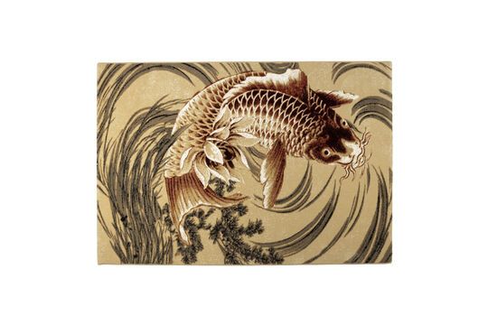 Tapis 160x230 polypropylène thermofixé orange Koi Détouré